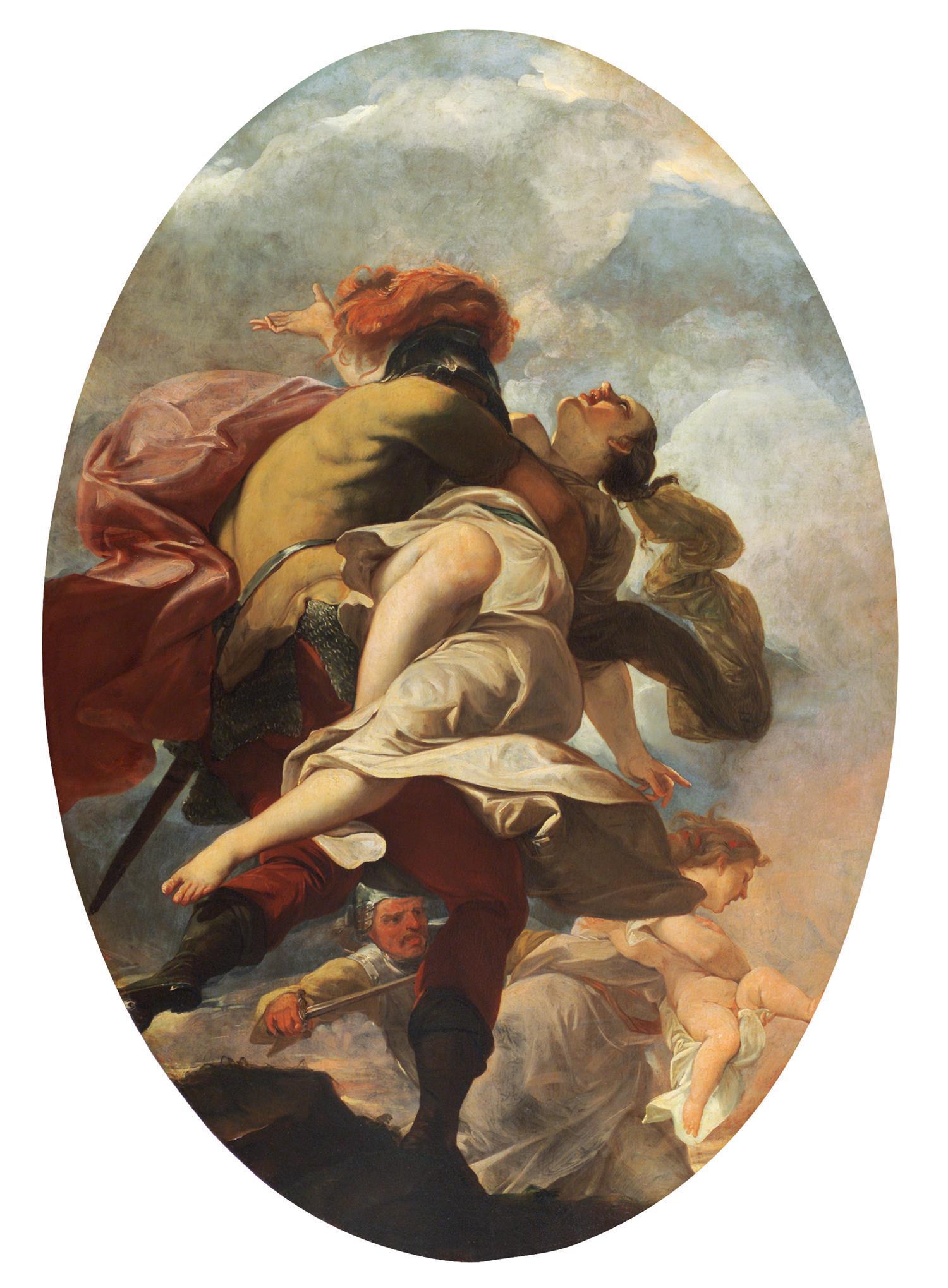 油画-列支敦士登皇家美术馆-Antonio BellucciDisasters of War Abduction of Women (ceiling lunette-043